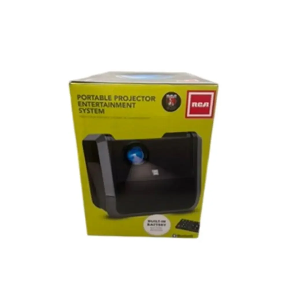 RCA Portable Projector Entertainment System Bluetooth Built-In Battery